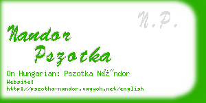 nandor pszotka business card